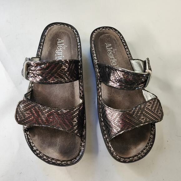 Alegria Karmen Pewter Dazzler Sandals EU 38 US 8-8.5 Leather Comfort KAR-532 - Picture 2 of 8